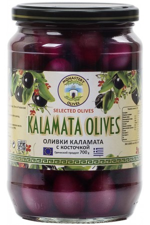  Оливки Каламата с косточкой 0,7 кг ст/б